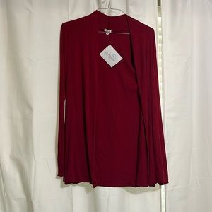 PJ Harlow New Deep Red Cardigan size Small